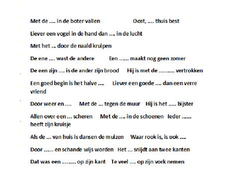 nederlandse spreekwoorden quiz